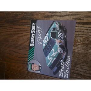 VTG 1990 Brett Bodine Quaker State Racing Driver Card NASCAR King Racing Buick